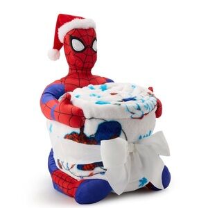 🆕Marvel Spiderman Buddy and Throw Blanket Plush Doll 50”x60” Holiday